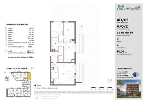 Plan 4 pok. 80m²