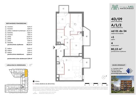 Plan 4 pok. 80m²