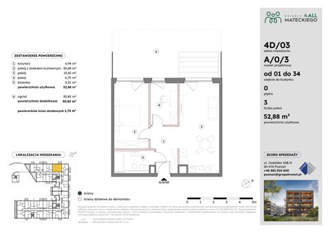 Plan 3 pok. 53m²
