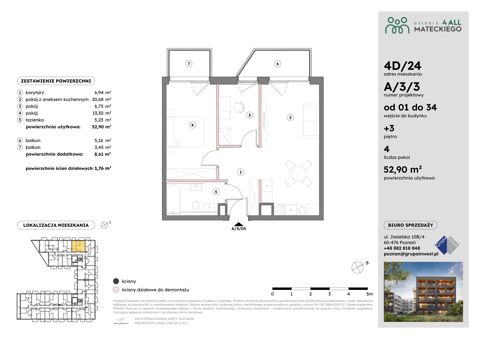 Plan 3 pok. 53m²