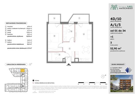 Plan 3 pok. 53m²