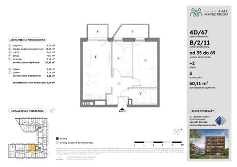 Plan 3 pok. 50m²
