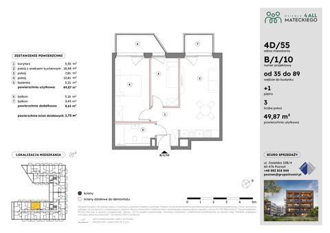 Plan 3 pok. 50m²