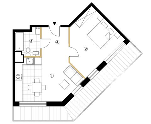 Plan 2 pok. 41m²