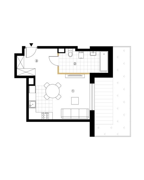 Plan 1 pok. 32m²