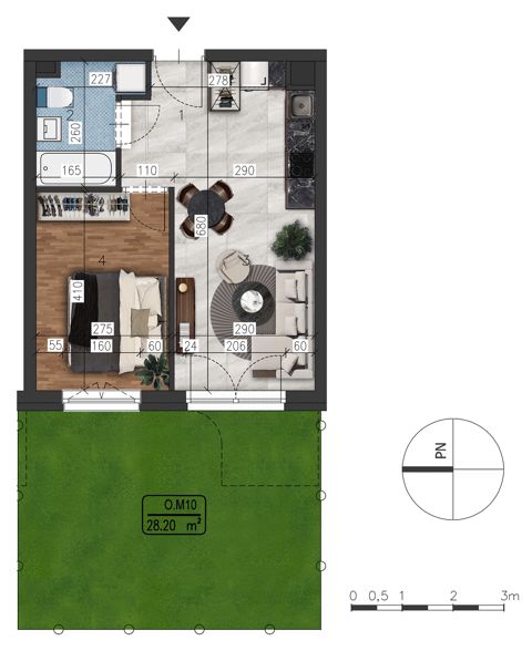 Plan 2 pok. 37m²