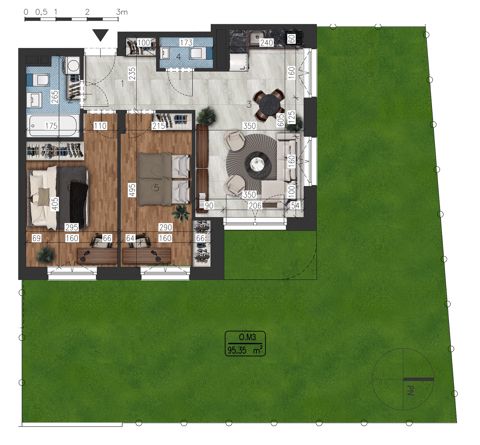 Plan 3 pok. 56m²