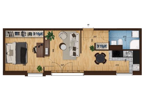 Plan 2 pok. 44m²