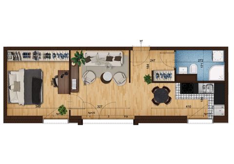 Plan 2 pok. 44m²