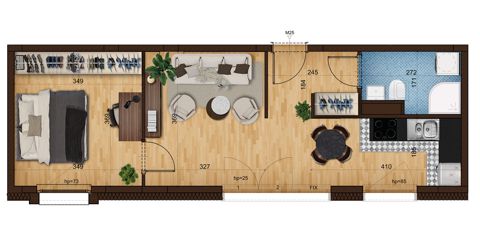 Plan 2 pok. 44m²