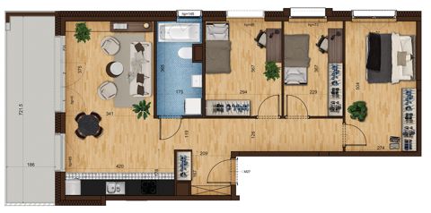 Plan 4 pok. 77m²
