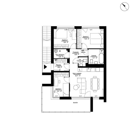 Plan 4 pok. 72m²