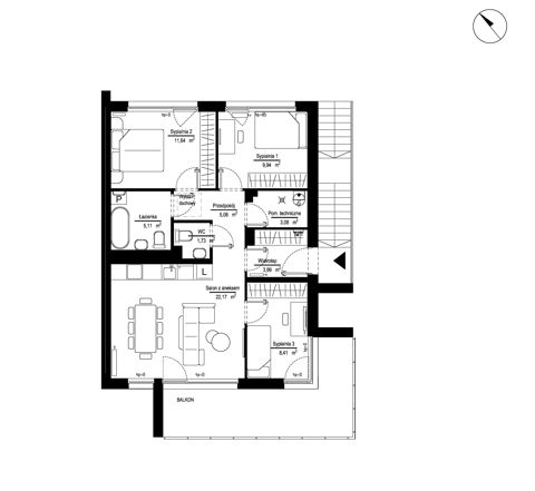 Plan 4 pok. 72m²