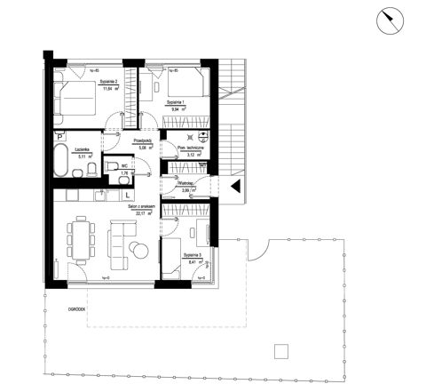 Plan 4 pok. 72m²