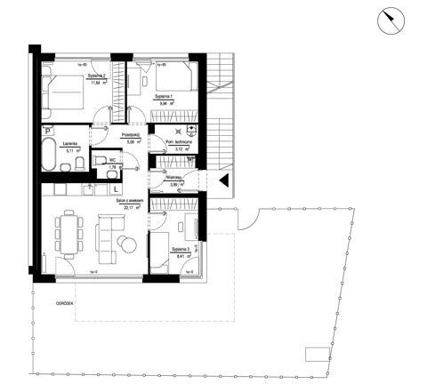 Plan 4 pok. 72m²