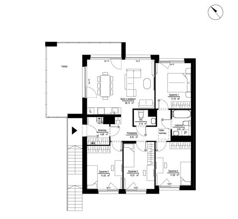 Plan 5 pok. 91m²