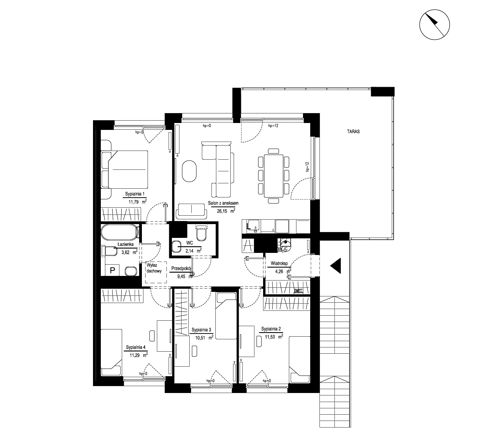 Plan 5 pok. 91m²