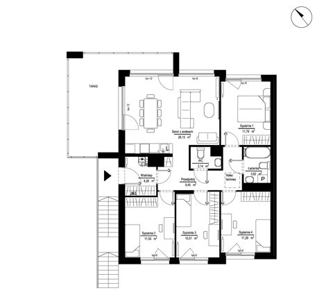 Plan 5 pok. 91m²