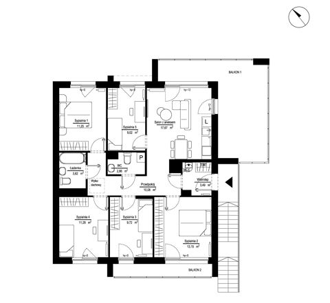 Plan 6 pok. 93m²
