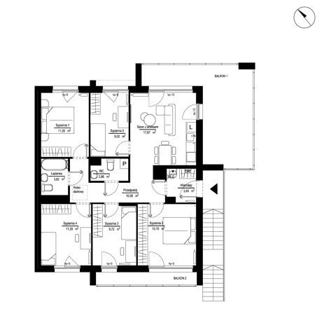 Plan 6 pok. 93m²