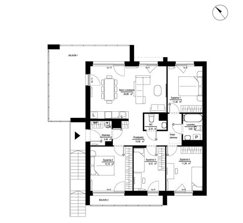 Plan 5 pok. 93m²