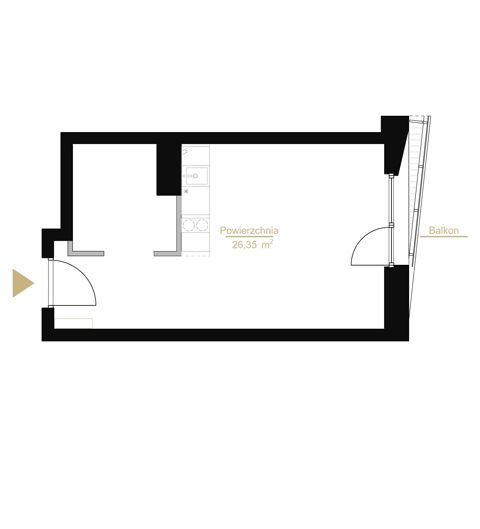 Plan 1 pok. 26m²