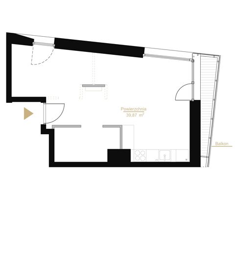 Plan 1 pok. 40m²