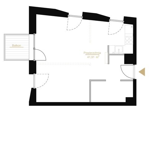 Plan 1 pok. 40m²