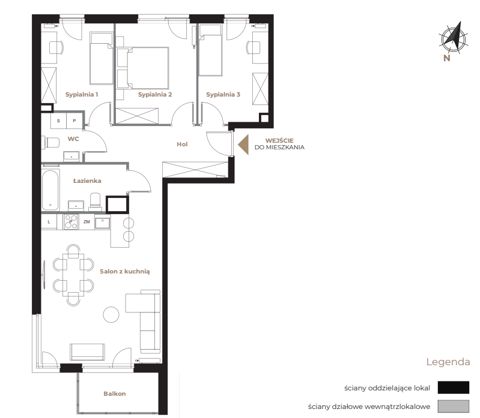 Plan 4 pok. 76m²
