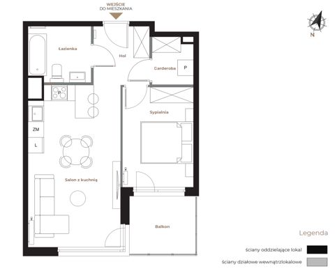 Plan 2 pok. 44m²