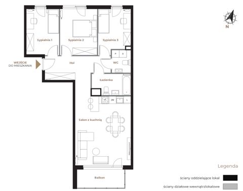 Plan 4 pok. 76m²
