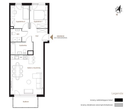 Plan 3 pok. 62m²