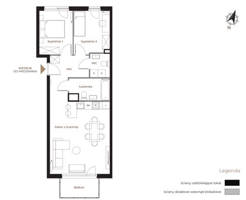 Plan 3 pok. 61m²