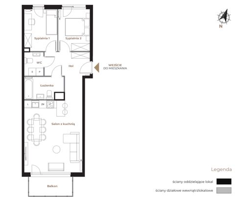 Plan 3 pok. 62m²