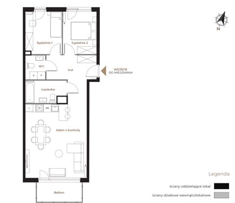 Plan 3 pok. 63m²