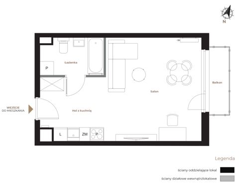 Plan 1 pok. 31m²