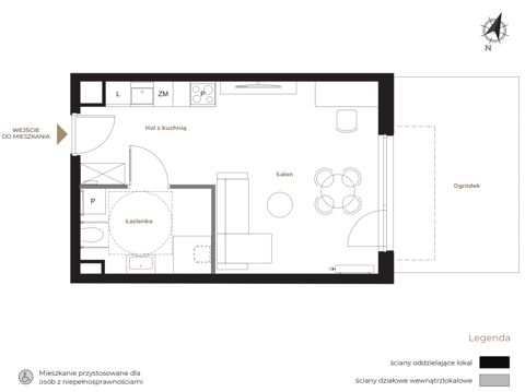 Plan 1 pok. 31m²