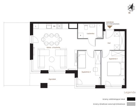 Plan 3 pok. 61m²