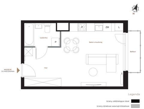 Plan 1 pok. 31m²