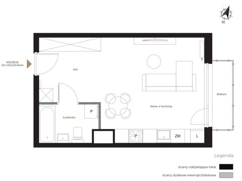 Plan 1 pok. 31m²
