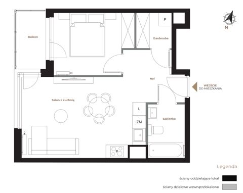 Plan 2 pok. 42m²