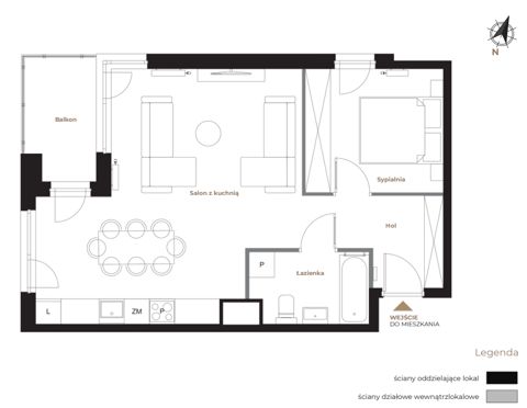 Plan 2 pok. 51m²