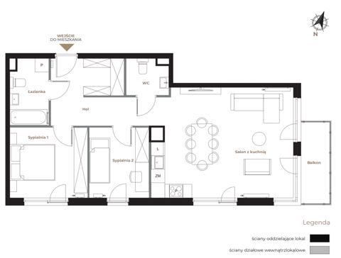 Plan 3 pok. 68m²