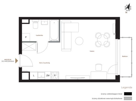 Plan 1 pok. 31m²