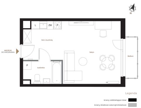 Plan 1 pok. 31m²
