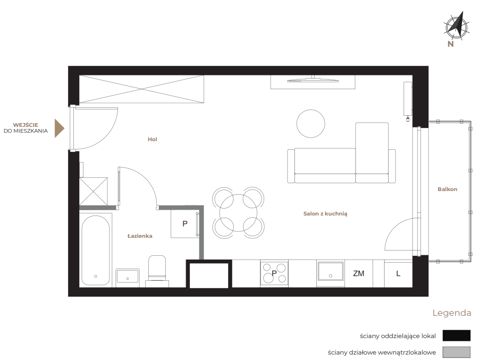 Plan 1 pok. 31m²