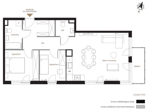 Plan 3 pok. 68m²