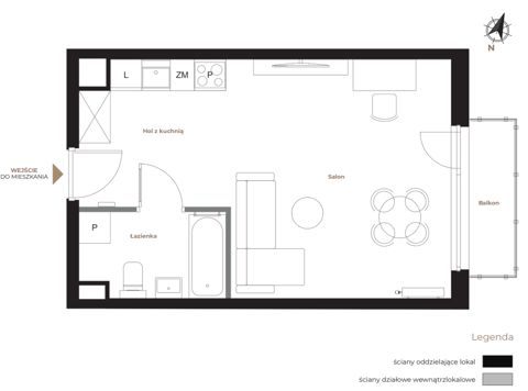 Plan 1 pok. 31m²