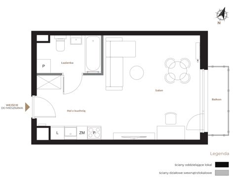 Plan 1 pok. 31m²