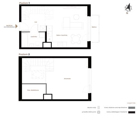 Plan 1 pok. 28m²